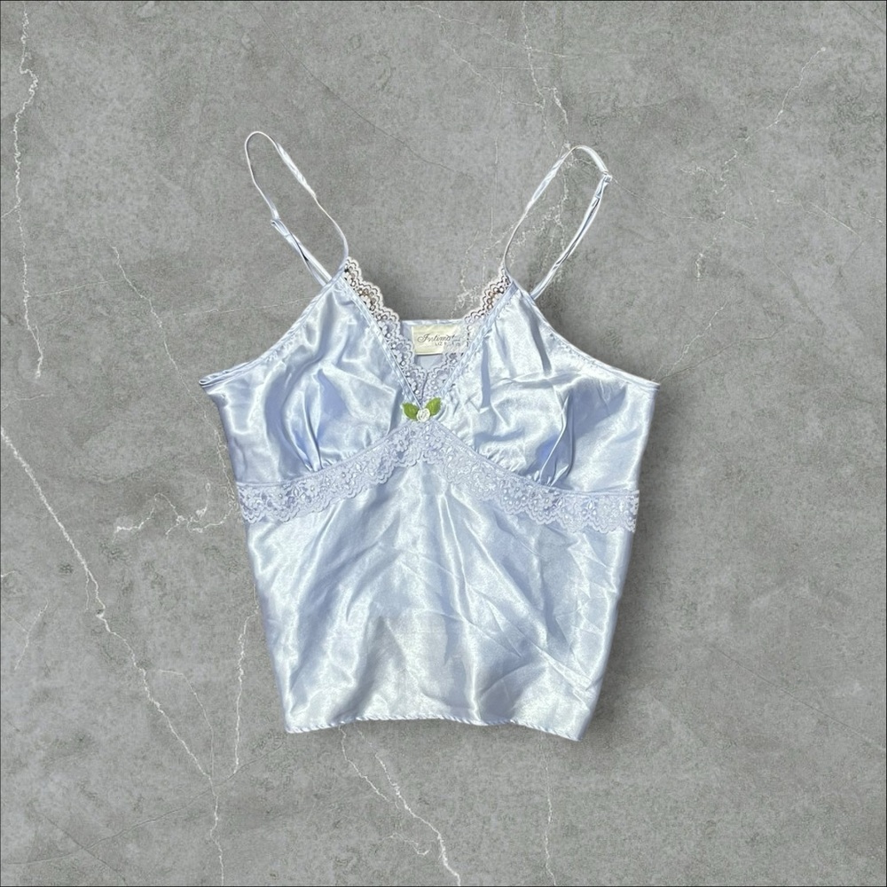 Light Blue Dainty Satin Cami